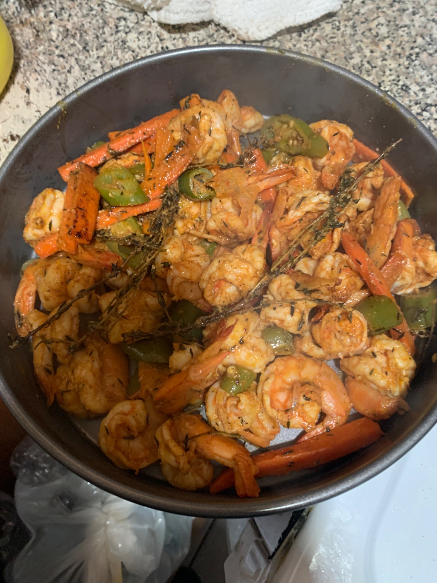 Pepper shirimp 15 serves 120.00